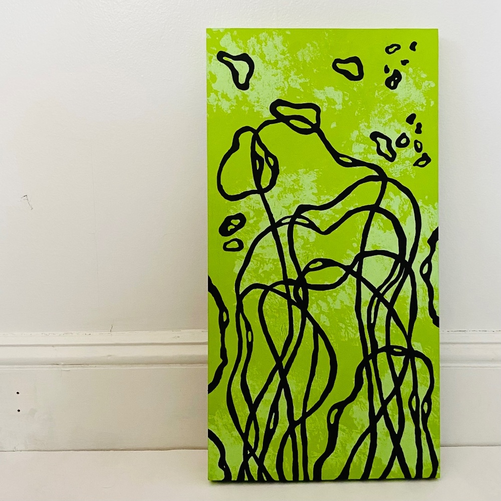 Hand-Painted Wooden Art Panel